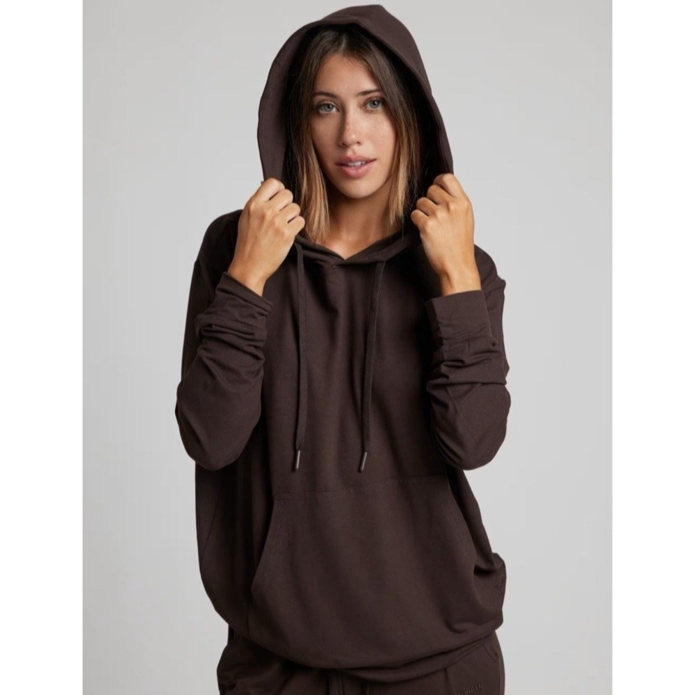 Comfrt Unisex Size Medium All Day Jersey Hoodie Espresso